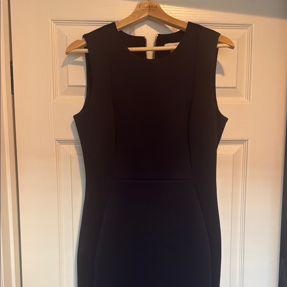 Calvin Klein Black Sheath Midi Dress